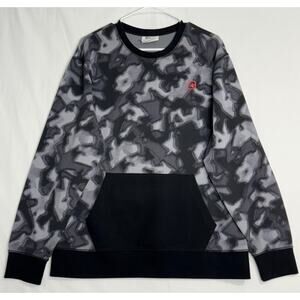 AND 1 Basketball Sweatshirt Hoodless size Medium Black Gray Large Pocket Stretch